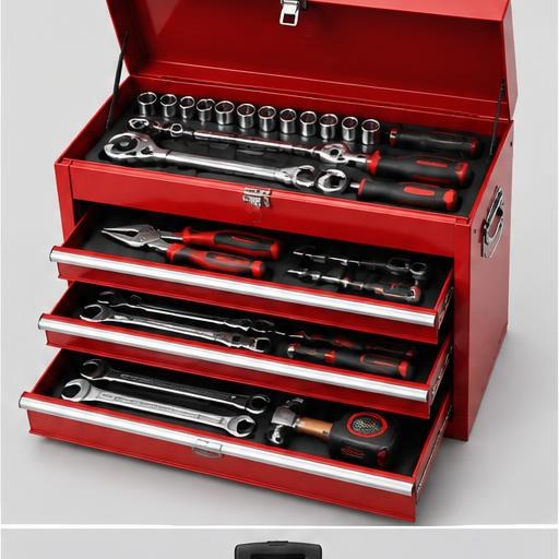 126 PC 3-Drawer Tool Box — Hand Tools & Storage